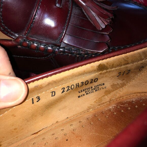 GH Bass Co Layton Mens 13 D Burgundy Leather Kiltie Tassel Loafers Shoes main image 4